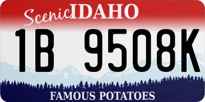 ID license plate 1B9508K