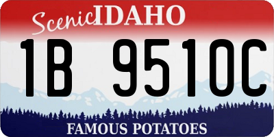 ID license plate 1B9510C