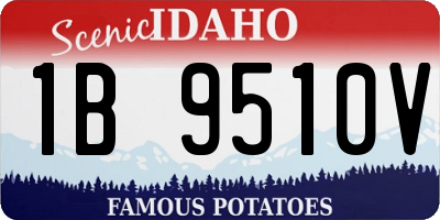 ID license plate 1B9510V