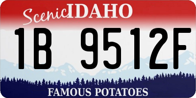 ID license plate 1B9512F