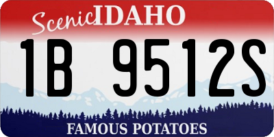 ID license plate 1B9512S