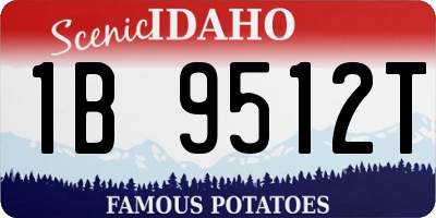 ID license plate 1B9512T