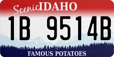 ID license plate 1B9514B