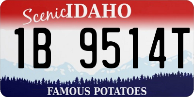 ID license plate 1B9514T