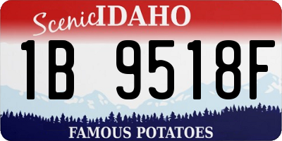 ID license plate 1B9518F
