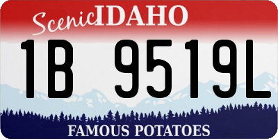 ID license plate 1B9519L