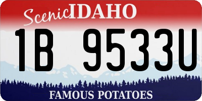 ID license plate 1B9533U