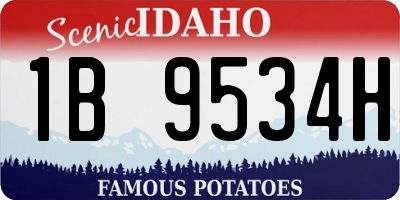 ID license plate 1B9534H