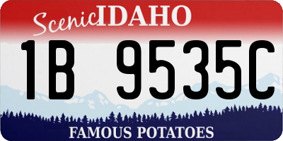 ID license plate 1B9535C