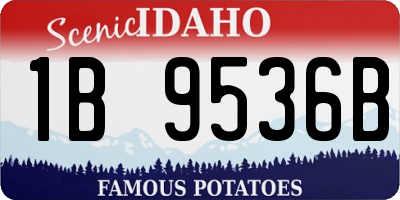 ID license plate 1B9536B