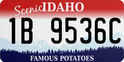 ID license plate 1B9536C