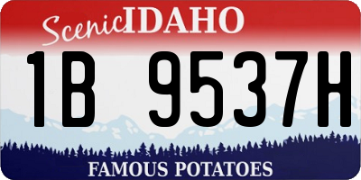 ID license plate 1B9537H