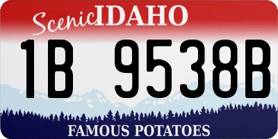 ID license plate 1B9538B