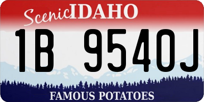 ID license plate 1B9540J