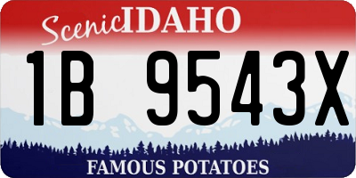 ID license plate 1B9543X
