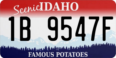 ID license plate 1B9547F