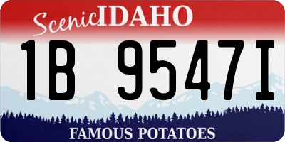 ID license plate 1B9547I