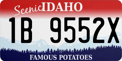ID license plate 1B9552X