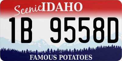 ID license plate 1B9558D