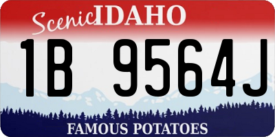 ID license plate 1B9564J