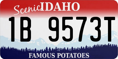 ID license plate 1B9573T