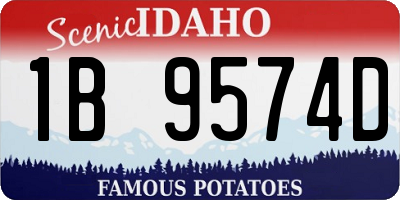 ID license plate 1B9574D