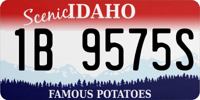 ID license plate 1B9575S