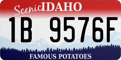 ID license plate 1B9576F