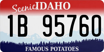 ID license plate 1B9576O