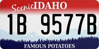 ID license plate 1B9577B