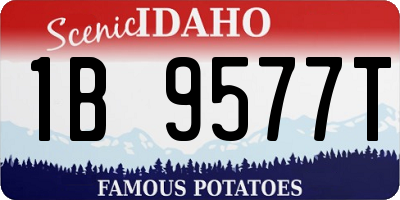 ID license plate 1B9577T