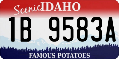 ID license plate 1B9583A