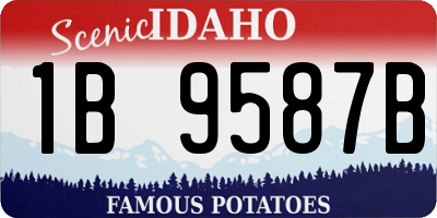 ID license plate 1B9587B