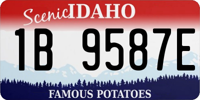 ID license plate 1B9587E