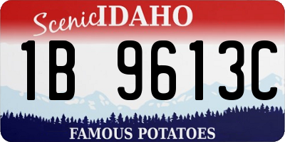 ID license plate 1B9613C