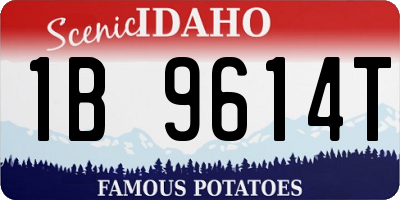 ID license plate 1B9614T