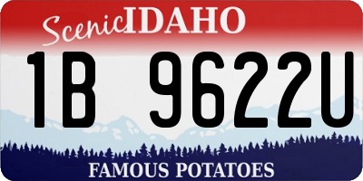 ID license plate 1B9622U