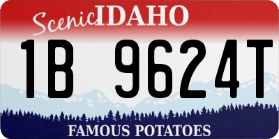 ID license plate 1B9624T