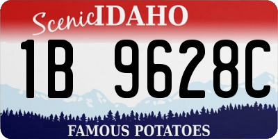 ID license plate 1B9628C