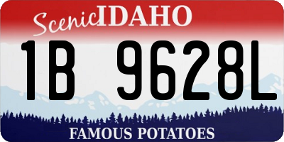 ID license plate 1B9628L