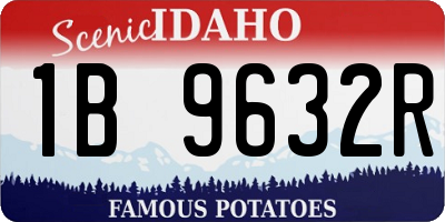 ID license plate 1B9632R