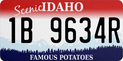 ID license plate 1B9634R