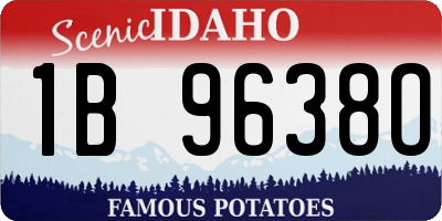 ID license plate 1B9638O