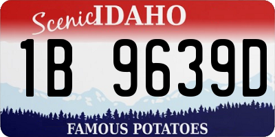 ID license plate 1B9639D