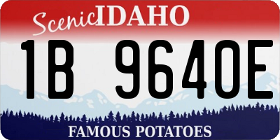 ID license plate 1B9640E