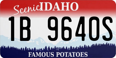 ID license plate 1B9640S