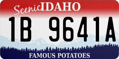 ID license plate 1B9641A