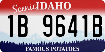 ID license plate 1B9641B