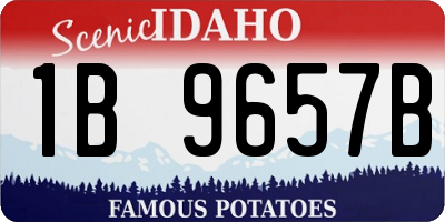 ID license plate 1B9657B