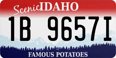 ID license plate 1B9657I